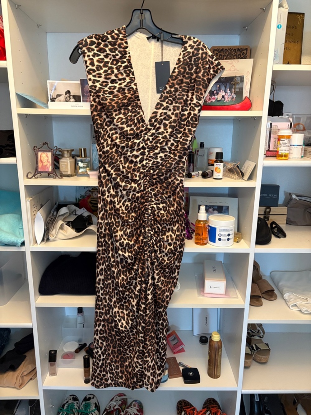 Rails Leopard Print Wrap Dress - Brown Tan Black